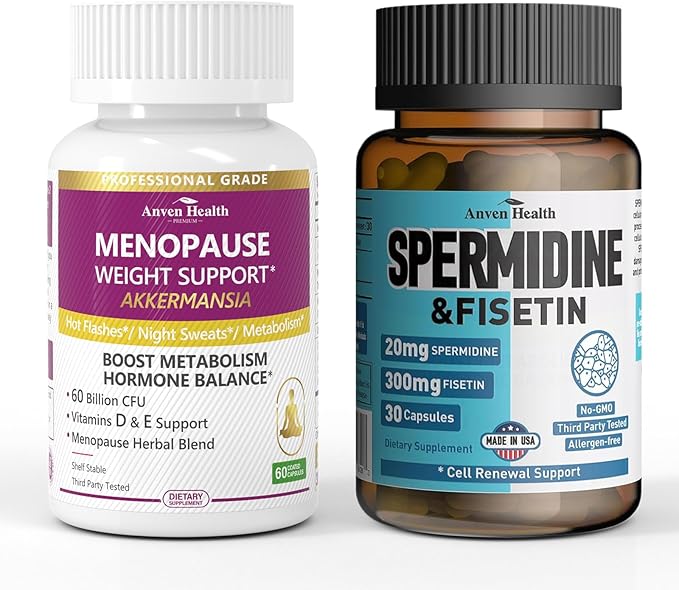 Spermidine 20mg + Fisetin 300mg + Akkermansia for Women丨Cellular Renewal, Metabolic & Gut Health