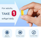 Vitamin World Triple Strength Omega 3 Fish Oil 1360 mg Supplement, 950 mg Active Omega-3 Fatty Acids with EPA & DHA, Supports Heart, Brain & Joint Health, Gluten Free, 60 Softgels, 2 Months Supply
