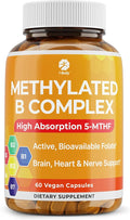 1 Body Methylated B Complex with 5-MTHF & Methyl B12 (Methylcobalamin) – Vitamin B Complex for Women & Men – Bioactive B Vitamins for Energy Metabolism, Brain Support & Daily Wellness – 60 Capsules
