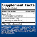Members Mark Lutein with Zeaxanthin, 25 mg & 5 mg, (150 Count.) – Supports Eye & Vision Health, Blue Light Protection, USP Verified