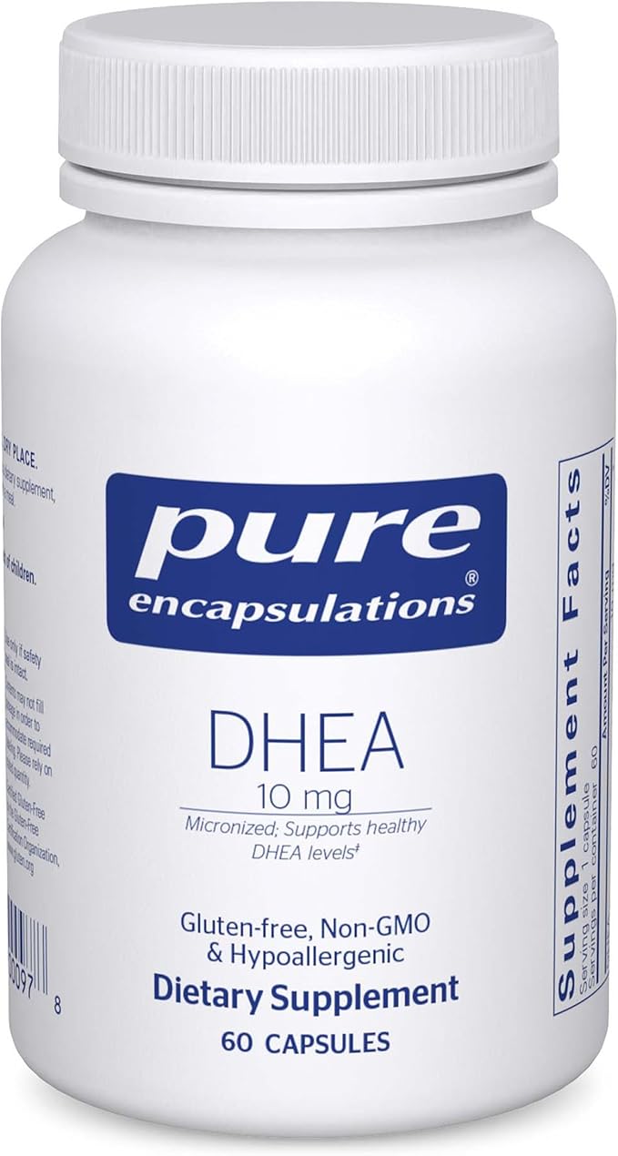 Pure Encapsulations DHEA 10 mg - Adrenal Supplement for Immune Support, Metabolism & Hormone Balance - with Micronized DHEA - 60 Capsules