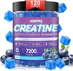 Creatine Monohydrate Gummies for Men & Women – 7200mg High Potency Strength, Muscle Growth & Energy Support Chews – Vegan, Sugar-Free, Non-GMO Workout Supplement for Gym Performance, Recovery