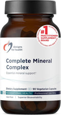 Designs for Health Complete Mineral Complex - Essential + Trace Minerals Supplement with Magnesium Malate, Chromium, Zinc + More - Iron-Free Multi Minerals Blend - Vegan + Gluten Free (90 Capsules)
