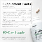 L-Methylfolate 15mg | 5-MTHF (Active B9) with Methyl B12, D3, NAC & Taurine | Premium Methylated Folate Supplement for Daily Use | Mood, Energy & Cognitive Support | 60 Capsules