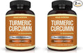 Arazo Nutrition Turmeric Curcumin with BioPerine 1300mg with Black Pepper - Joint Support Nutritional Supplements - 100% Herbal Tumeric Root Capsules (Pack of 2)