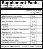 1LifeScience Blood Sugar Blend Supplement – NMN, Urolithin A, Berberine & Alpha Lipoic Acid – NAD+ Support Formula – cGMP Made in USA – 60 Veg Caps