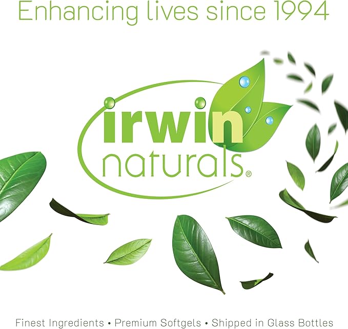 Irwin Naturals Healthy Brain All-Day Focus - 60 Liquid Soft-Gels - Boosts Mental Performance & Promotes Long-Term Brain Health - 30 Servings