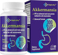 300 Billion AFU Akkermansia Muciniphila - A Live Probiotics for Women Men, Supports GLP-1 Digestive Gut, Immune & Overall Health, Enhances Gut Digestive Lining function, 60 Count (Pack of 1)