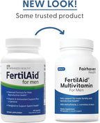 Fairhaven Health 3 Month Supply FertilAid for Men Prenatal Male Fertility Supplement | Count and Motility Support Pre Conception for Him | Fertility Support Includes, Zinc, and Folate | 90 Capsules