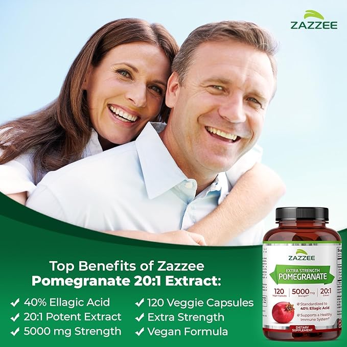 Zazzee Ultimate Anti Aging Antioxidant Bundle | Polyphenol Rich 10:1 Blueberry Extract and Super Concentrated Grape Seed with 20:1 Extra Strength Pomegranate Extract | Non-GMO Vegan & ISO Lab Tested