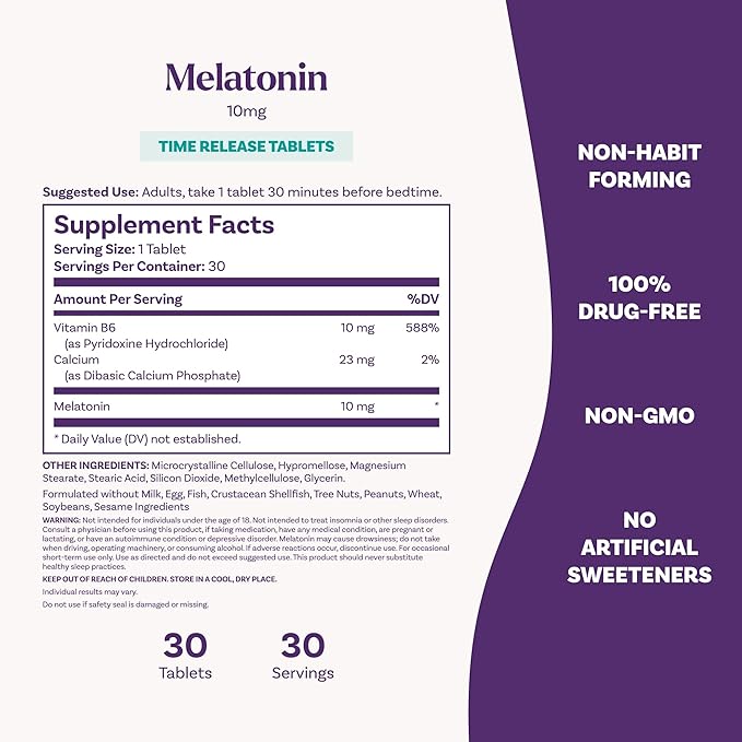 Natrol Sleep Advanced Melatonin Time Release Tablets, Nighttime Sleep Aid