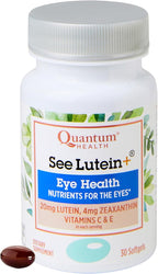 Quantum Health See Lutein+, Lutein & Zeaxanthin Eye Supplement, with Eye Vitamins C and E, Helps Maintain Overall Eye Health - 30 Softgels, 30-Day Supply