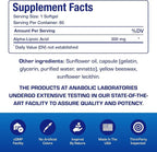 Alpha Lipoic Acid 300mg - Clinical Formula ALA Supplement for Liver Eye Brain Mitochondria Energy Antioxidant & Nerve Support - Non-GMO Soy Free & Easy to Swallow Softgels - 60 Servings
