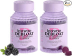 Lemme Debloat - Digestive & Gut Health Gummies with 2 Clinically Studied Probiotics & Prebiotic, Vegetarian, Gluten Free, Non GMO, BlackBerry Flavor (60 Count) (Pack of 2)