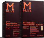 Mdrive Boost and Burn Testosterone Support Supplement with Zinc, KSM-66 Ashwagandha, Advantra Z, 120 Capsules