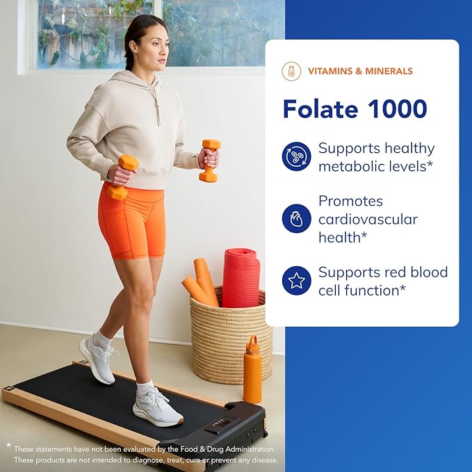 Pure Encapsulations Folate 1000 - Metafolin L-5-MTHF - Heart Health Supplement* - Folate Supplement - Non-GMO & Gluten Free - 90 Capsules
