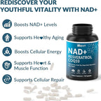 WEEVIT NAD+ Resveratrol Supplement with COQ10, Quercetin, Turmeric, NAD+ Supplement for Men and Women - Energy, Focus & Anti-Aging Support - Gluten Free, Non-GMO