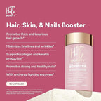 Halo Beauty Hair Skin & Nails Supplement Refill Pack | Thicker Hair Growth, Radiant Skin & Strong Nails Support with Biotin, Collagen & Keratin | Women’s Vegan Capsules | Made in USA | 1-Month Supply