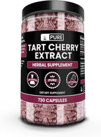 PURE ORIGINAL INGREDIENTS Tart Cherry Extract (730 Capsules) No Magnesium Or Rice Fillers, Always Pure, Lab Verified