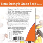 NOW Foods Grape Seed Extract 250mg, 90 Vcaps - (Pack of 2)