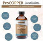 Ionic Copper Drops 30 PPM – Premium Bioavailable Liquid Copper Supplement for General Wellness & Trace Mineral Support – Amber Glass Bottle with Dropper – 8 fl oz