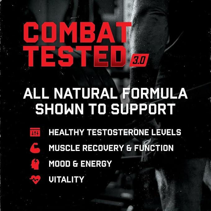 Jocko Fuel Test Booster for Men - Natural Endurance, Stamina, & Strength Booster - Muscle Builder for Men & Nitric Oxide Support with Ginger Root, Shilajit, & Tongkat Ali, 120ct (30 Servings)