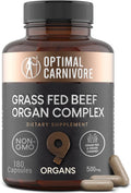 Beef Organ Supplement | 9-Organ Complex from Grass-Fed New Zealand Cattle | Whole-Food Multivitamin Alternative for Energy, Digestion, Immune & Brain Support | 30 Day Supply