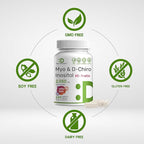 Myo-Inositol & D-Chiro Inositol Supplement for Women (40:1) | 2,050mg Per Serving | 240 Veggie Capsules | with Folate, Vitamin D3 & Vitex | Hormonal Balance & Cycle Support | Non-GMO