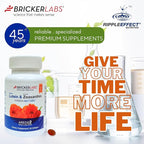 Bricker Labs Natural Lutein + Zeaxanthin Eye Supplement – Supports Eye, Brain, and Skin Health with Macular Carotenoids, Superior Bioavailability, AREDS2 Chosen Lutein Source – 60 Soft Gels