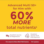 Nature Made Advanced Multivitamin Gummies 50 + for Him, Mens Multivitamins Gummies with Magnesium Citrate, Vitamin D3, Zinc, All 8 B Vitamins, 84 Multi Vitamins, 28 Day Supply,(Pack of 2)