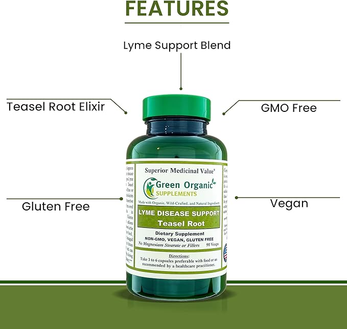 Green Organic Supplements' Lyme Disease, Teasel Root