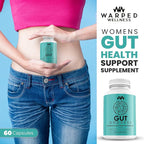 Warped Wellness Womens Gut Health Support Supplement | Female Probiotic Digestive Enzyme Vitamin | Papain Enzyme for Digestion Support | Gut Goddess