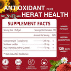 NATURE TARGET CoQ10-200mg-Softgels + PQQ with Organic-Olive-Oil - High Absorption-Coenzyme-Q10 - Antioxidant-for-Heart-Health and Immune Support, Energy Production, 120 Servings