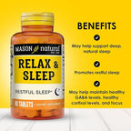 MASON NATURAL Relax & Sleep Dietary Herbal Supplement with Valerian Root & Passiflora Extract, 9 Month Supply, 3 Pack