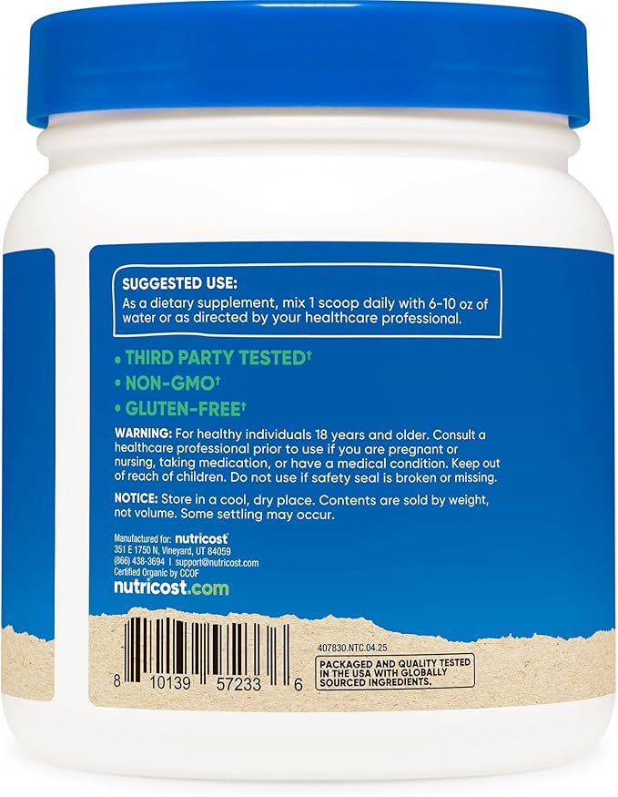 Nutricost Organic Maca Root Powder (1 LB)