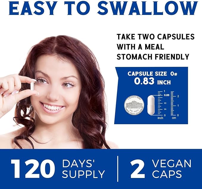 Vitalibre 10 in 1 Magnesium Complex, 420mg Elemental Magnesium | Ultra Strength, Max Absorption | Chelated Magnesium Supplement for Nerves, Bone & Heart Health | Non-GMO, 240 Vegan Capsules