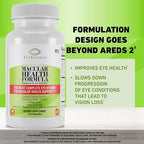 EyeScience – Macular Health Formula – Capsules – Complete Nutritional Supplement for Eye Health - Contains Lutein, Zeaxanthin, Vitamin C, D, E & B6 (120 Count)