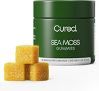 Cured Sea Moss Gummies | Made in America w/Raw Sea Moss, Bladderwrack, & Burdock Root | Potent Seamoss Gummies for Immune, Gut, & Skin Health | 3X Stronger Than Gel | 30 Day Supply