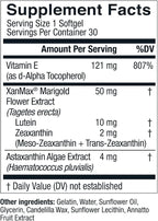Live Conscious Eye Vitamins Select AREDS 2 Ingredients with Vitamin E, Lutein, and Astaxanthin - OptiWell Eye Health Supplement and Blue Light Support - 30 Softgels