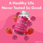 Biotin Gummies 10,000mcg – 120 Count – Supports Healthy Hair & Stronger Nails – Fast Absorption Supplement for Men & Women – Vegan, Non-GMO, Pectin, Gelatin Free – Made in USA
