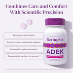Barimelts ADEK - 60 Fast-Dissolving Tablets (2-Month Supply) - Sugar-Free Bariatric Vitamins for Women Including Vitamin A, Vitamin D, Vitamin E & Vitamin K, Natural Strawberry Flavor