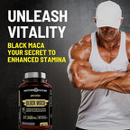 Black Maca Root 50:1 Extract 37,500mg – 60 Capsules Organic Peruvian Maca Peruana Supplement for Men | High Potency Energy, Mood & Performance Support | Vegan, Non-GMO
