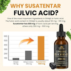 2000 MG Liposomal Fulvic Acid + Humic Acid + Trace Minerals Complex - More Potent Than Shilajit, Electrolytes Liquid Supplement with Organic Kale for Energy, Digestion, Immunity & pH Balance, 8 Oz