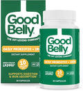 GoodBelly Probiotic Capsules for Digestive Health & Iron Absorption | Vegan Probiotic Supplement with 10 Billion Live Cultures | Probiotics for Women & Men | 30 Capsules