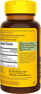 Nature Made Turmeric Curcumin 500 mg, Herbal Supplement for Antioxidant Support, 60 Capsules, 60 Day Supply