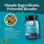 Vitamin B3 Niacinamide 500mg Capsules - Mitochondrial Energy and Potent Skin Supplement - Vitamin B3 Niacin Flush Free and Nicotinamide 500mg - Flush Free Niacin Supplement - 60 Count