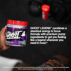 GHOST Legend Pre-Workout Powder, Welch's Grape - 30 Servings – Pre-Workout for Men & Women with Choline, L-Citrulline, & Beta Alanine for Energy & Focus