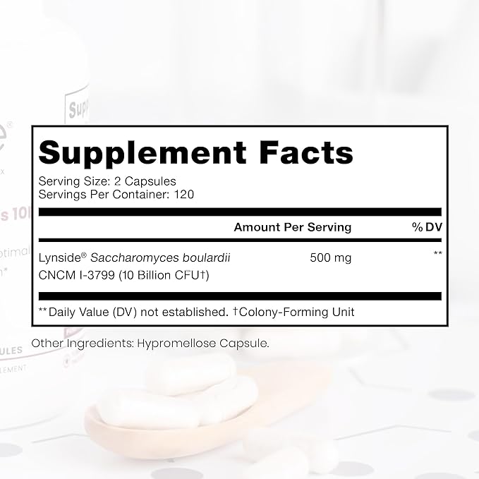 Pure Therapro Rx Saccharomyces Boulardii Probiotics 10 Billion CFU - Made in USA | No Fillers, Patented Strain: Lynside CNCM I-3799 Probiotics for Men and Women 240 Capsules
