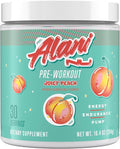 Alani Nu Pre Workout Powder Juicy Peach, Amino Energy Boost, Endurance Supplement, Sugar Free, 200mg Caffeine, L-Theanine, Beta-Alanine, Citrulline, 30 Servings
