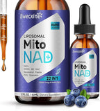 Liposomal NAD+ Liquid Drops, NAD+, NR & NMNH Supplement and Mitochondrial Health, 22-in-1 for Healthy Aging, Nerve & Energy Support, with Resveratrol, Quercetin, CoQ10 – for Women, 60ml